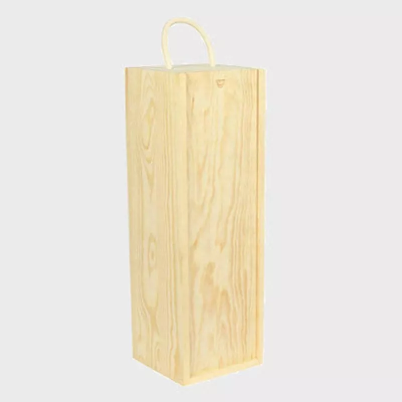 1 Magnum Bottle Wooden Box with Sliding Lid